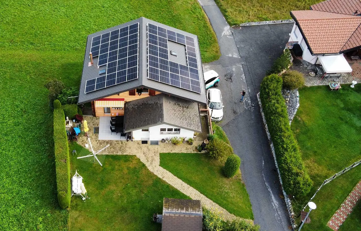 Speicher für Solaranlage bei einem Einfamilienhaus in der Schweiz